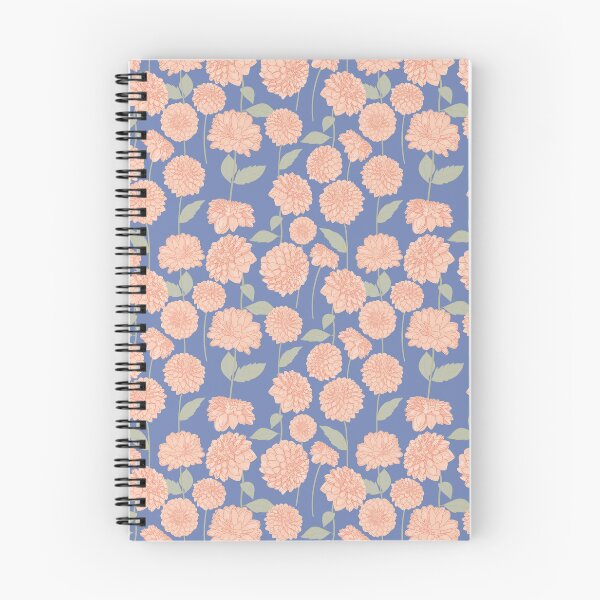 Item preview, Blue Green Dahlia Flower Pattern designed and sold by DafneDStudio.