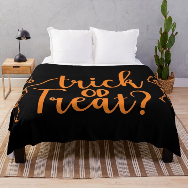Item preview, Trick or Treat Skeleton Halloween Print (Orange) designed and sold by ToluaPrints.