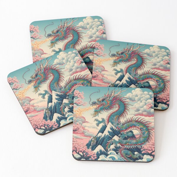 Item preview, colorful Japanese dragon on the rocks in spring,Legendary Animals,Dragons Breathing Fire Phone Cases,dragon art designed and sold by Expressions-Sel.
