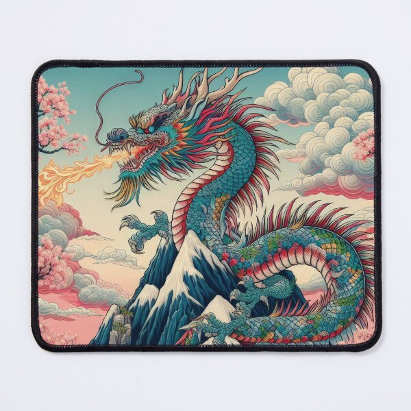 Item preview, colorful Japanese dragon on the rocks in spring,Legendary Animals,Dragons Breathing Fire Phone Cases,dragon art designed and sold by Expressions-Sel.