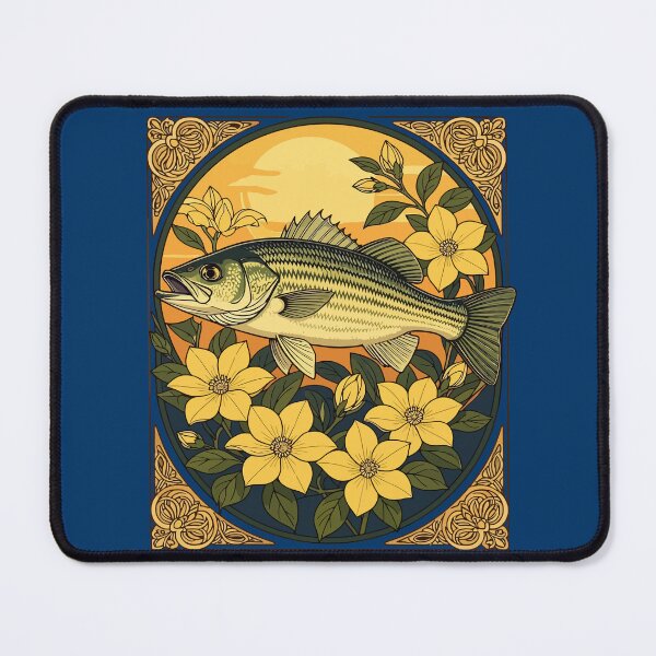 Item preview, Striped Bass Rockfish And Yellow Jasmine Flowers designed and sold by taiche.