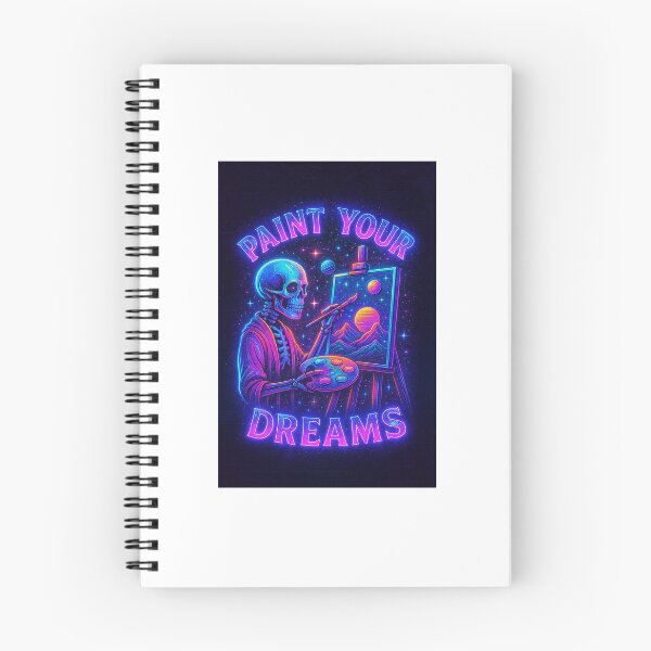 Item preview, Paint Your Dreams – Neon Cyberpunk Skeleton Art designed and sold by DripVector.