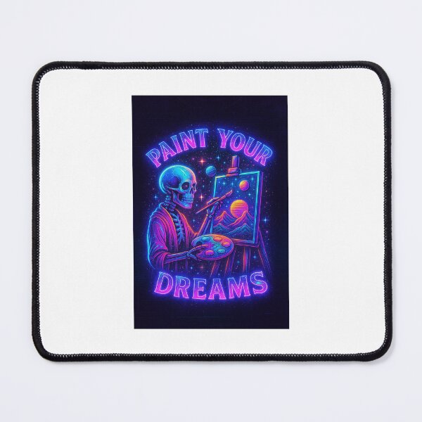 Item preview, Paint Your Dreams – Neon Cyberpunk Skeleton Art designed and sold by DripVector.