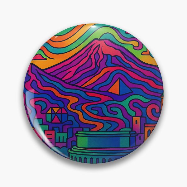 Item preview, Psychedelic Yerevan Poster | Trippy Retro Armenia Travel Art | Vibrant Republic Square, Cascade & Urban Skyline Illustration | Groovy Armenian Wall Decor designed and sold by PaintedPixels01.