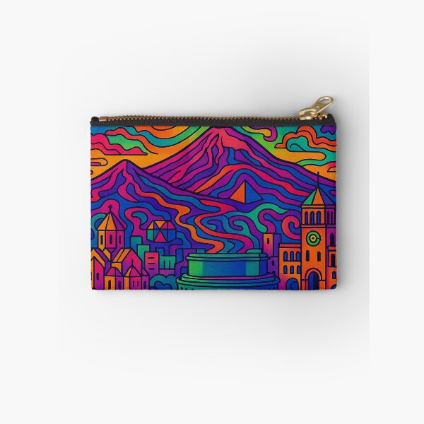 Item preview, Psychedelic Yerevan Poster | Trippy Retro Armenia Travel Art | Vibrant Republic Square, Cascade & Urban Skyline Illustration | Groovy Armenian Wall Decor designed and sold by PaintedPixels01.