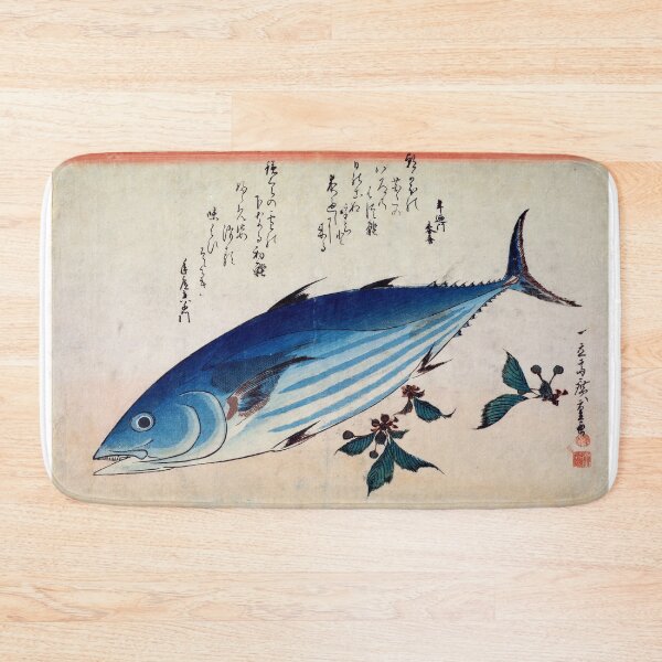 Item preview, Hiroshige Tuna Japanese Woodcut Sushi Sashimi Maguro designed and sold by Henry Nelson Design.