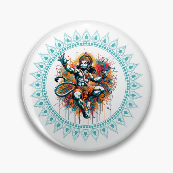 Item preview, Yoga merch with psychedelic  hindu Indian lord  Hanuman version 87a Speacial design 55A designed and sold by mndesignworx.