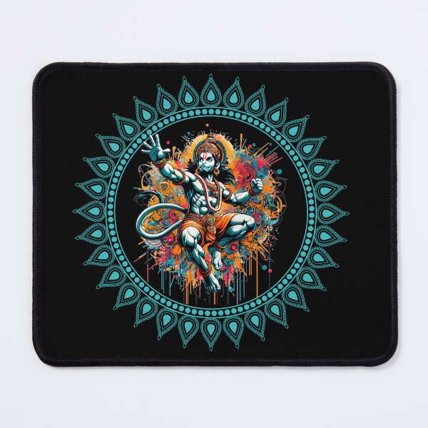 Item preview, Yoga merch with psychedelic hindu Indian lord Hanuman version 87a Speacial design 55A designed and sold by mndesignworx.