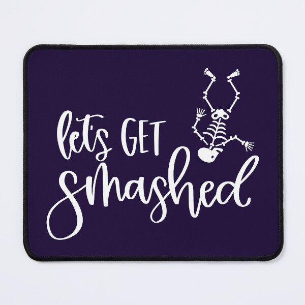 Item preview, Let's Get Smashed Halloween Celebration Print (White) designed and sold by ToluaPrints.