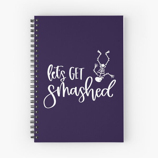 Item preview, Let's Get Smashed Halloween Celebration Print (White) designed and sold by ToluaPrints.