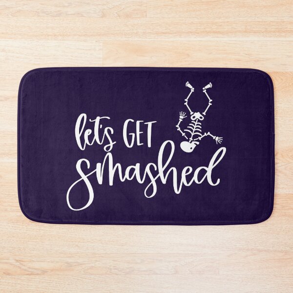 Item preview, Let's Get Smashed Halloween Celebration Print (White) designed and sold by ToluaPrints.