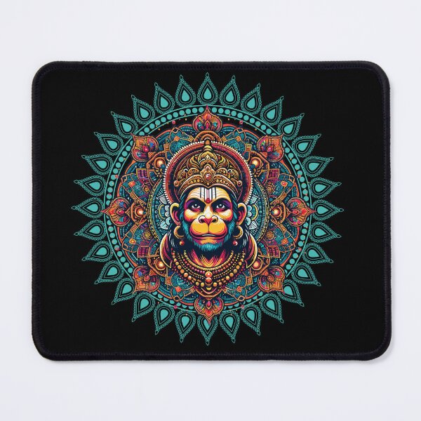 Item preview, Yoga merch with psychedelic hindu Indian lord Hanuman version 87B Speacial design 55A designed and sold by mndesignworx.