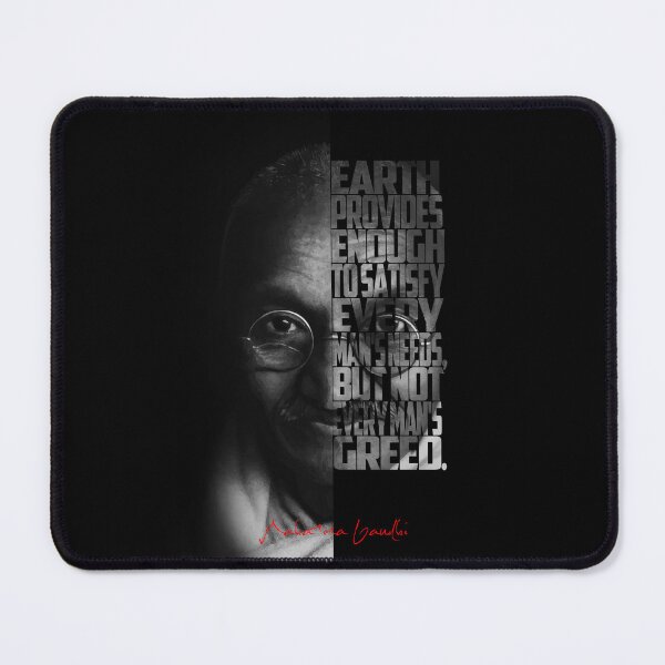 Item preview, Mahatma Gandhi – Minimalist Split-Face Typography Portrait designed and sold by Enea Kelo.