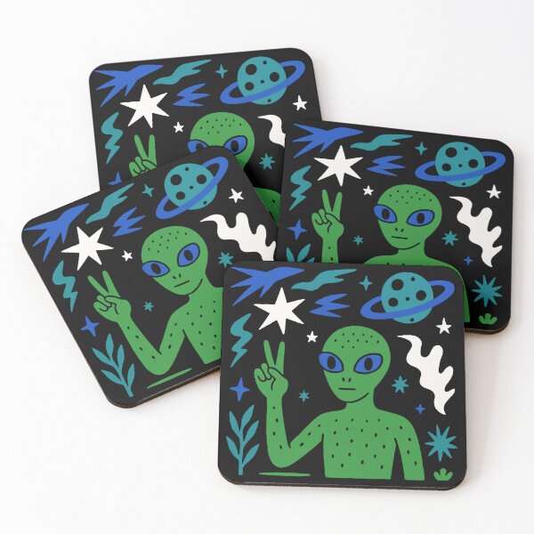 Item preview, Peaceful Cosmic Green Alien designed and sold by zzz888.