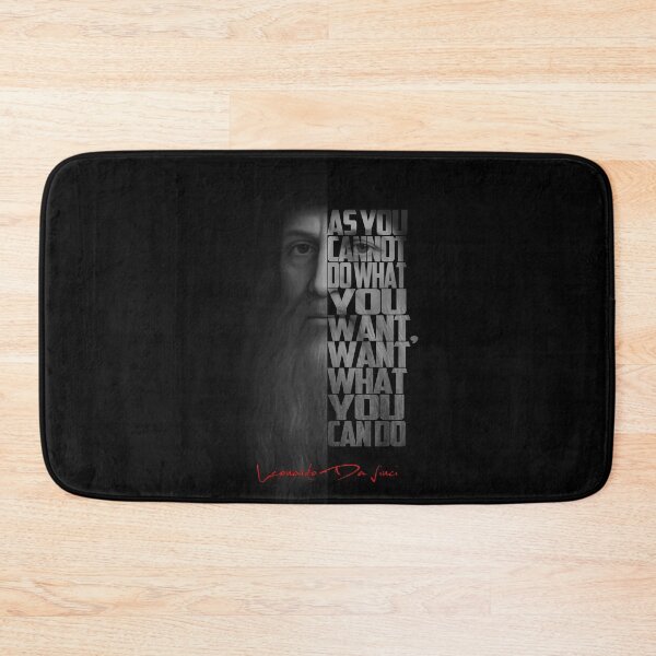 Item preview, Copy of Leonardo da Vinci – Monochrome Portrait Typography Artwork designed and sold by Enea Kelo.