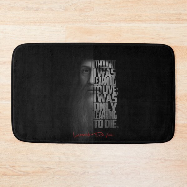 Item preview, Leonardo da Vinci – Monochrome Portrait Typography Artwork designed and sold by Enea Kelo.