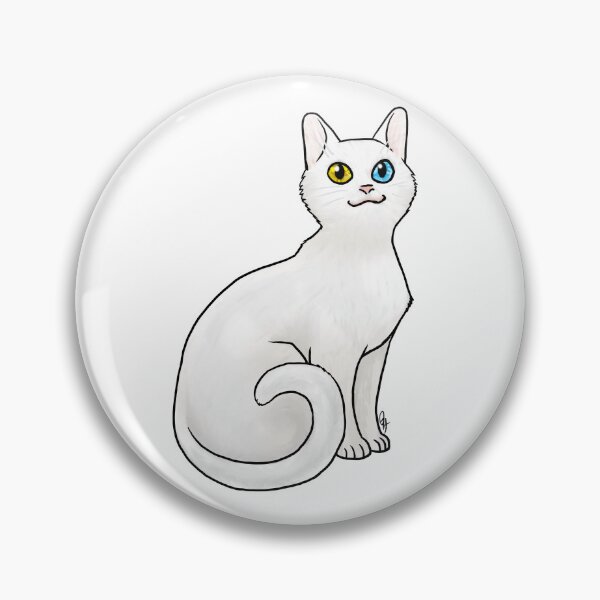 Item preview, Cat - Khao Manee - Odd eyed designed and sold by Jennifer Stolzer.