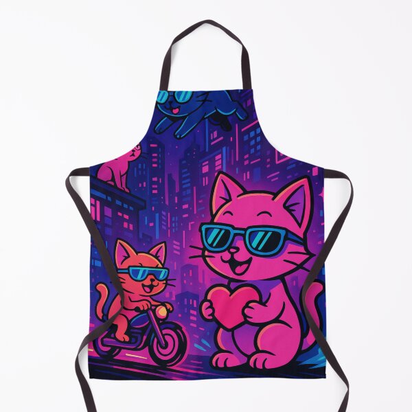 Item preview, Neon Night: Cyberpunk Cats on the Run designed and sold by Sara Wrenai.