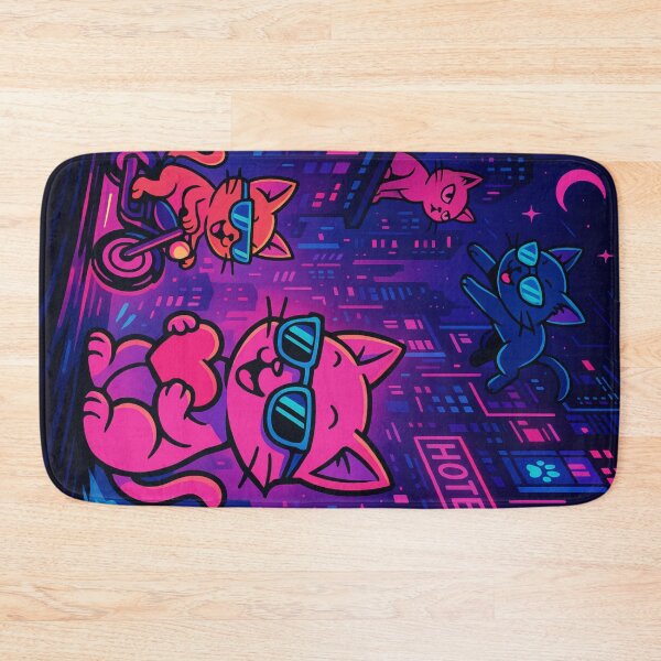 Item preview, Neon Night: Cyberpunk Cats on the Run designed and sold by Sara Wrenai.