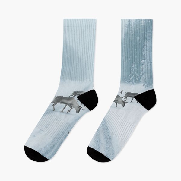 Item preview, Nordic Christmas Vibes – Reindeer Crossing designed and sold by TravelLensPro.