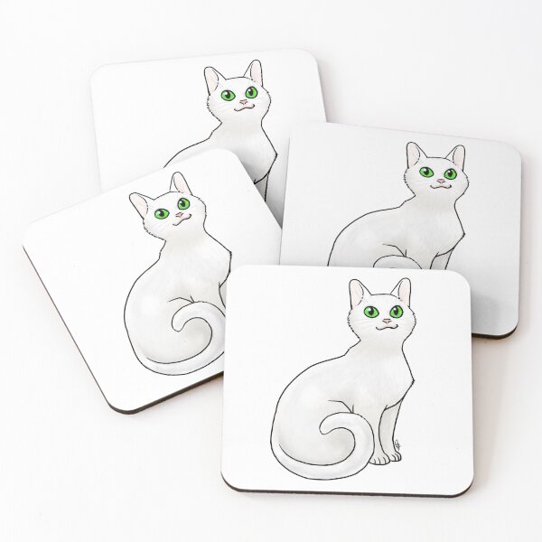 Item preview, Cat - Khao Manee - Green eyed designed and sold by Jennifer Stolzer.