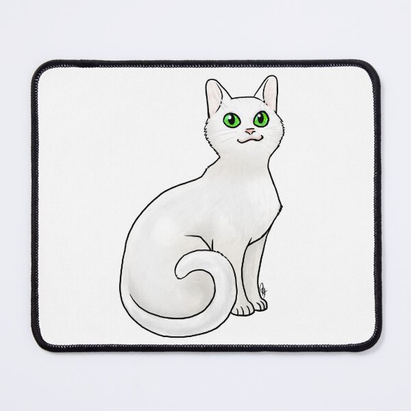 Item preview, Cat - Khao Manee - Green eyed designed and sold by Jennifer Stolzer.
