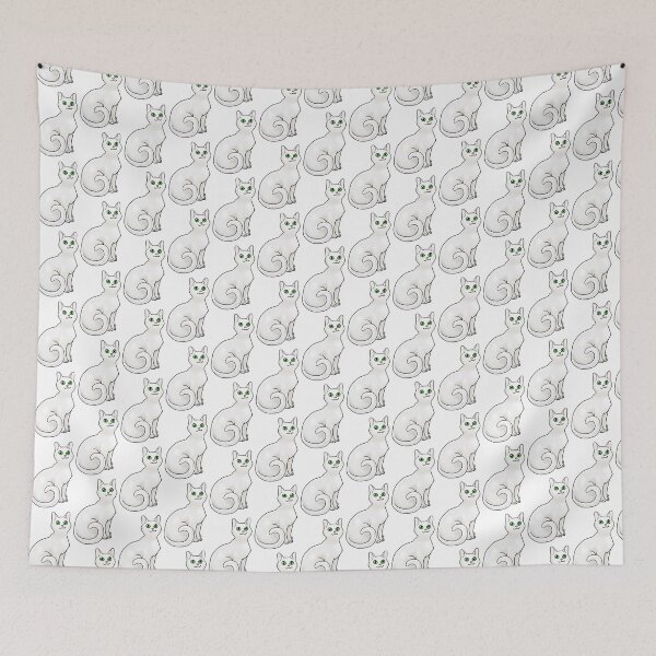 Item preview, Cat - Khao Manee - Green eyed designed and sold by Jennifer Stolzer.