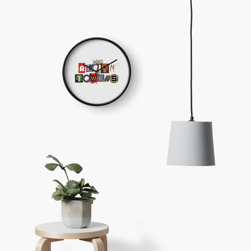 Alton Towers Collage Design Clock
