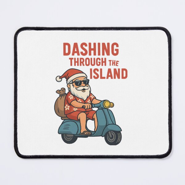 Item preview, Santa on Scooter – Tropical Christmas Ride designed and sold by TravelLensPro.