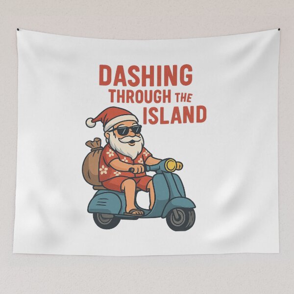 Item preview, Santa on Scooter – Tropical Christmas Ride designed and sold by TravelLensPro.