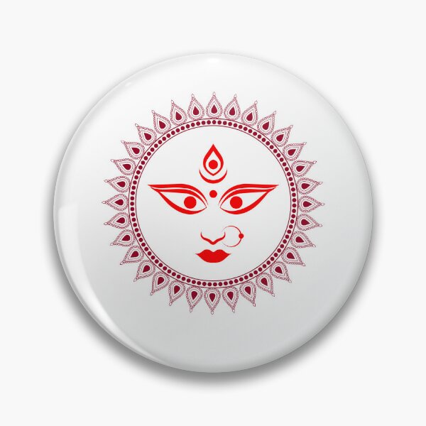 Item preview,  Yoga Navratri devi, Godess Ma Durga face and Diwali Durga pooja rangoli design12 designed and sold by mndesignworx.