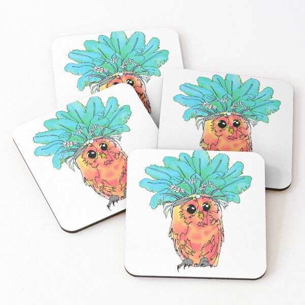 Item preview, Owl Wearing Feather Showgirl Headpiece – animalzinhats designed and sold by Ashley’sAnimalz.