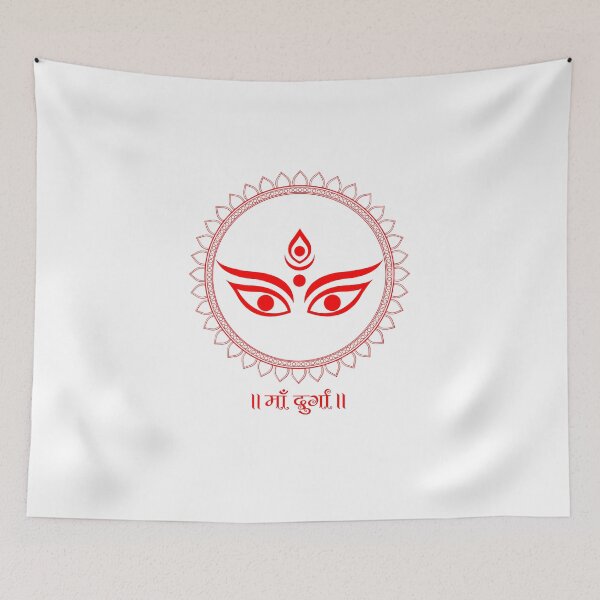 Artikelvorschau, Yoga Navratri Devi Gesicht von Durga Man und Diwali, Durga Pooja, Dandiya, Rangoli Design 17 entworfen und verkauft von mndesignworx.