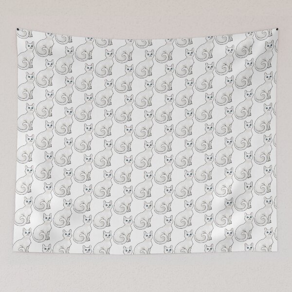 Item preview, Cat - Khao Manee - Blue eyed designed and sold by Jennifer Stolzer.
