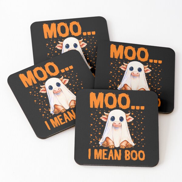 Item preview, Moo I Mean Boo Funny Cow Ghost Halloween designed and sold by kawaiivsglitch.