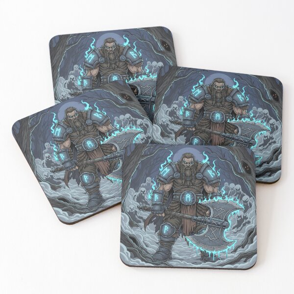 Item preview, Cursed Barbarian Warrior Dark Fantasy T-Shirt designed and sold by Uglyandcute.