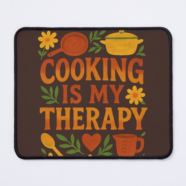 Item preview, Cooking is my therapy designed and sold by FrictionMaxxing.