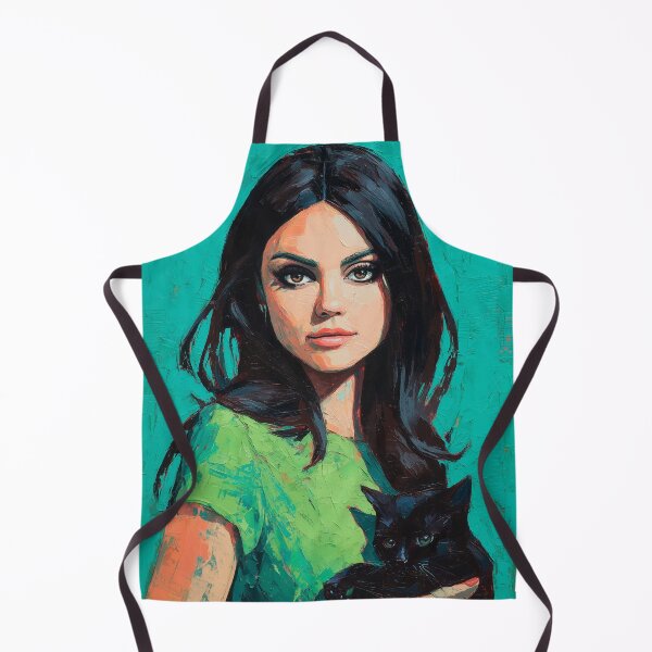 Item preview, Abstract portrait of a beautiful woman with her cat. designed and sold by Gino By Design.