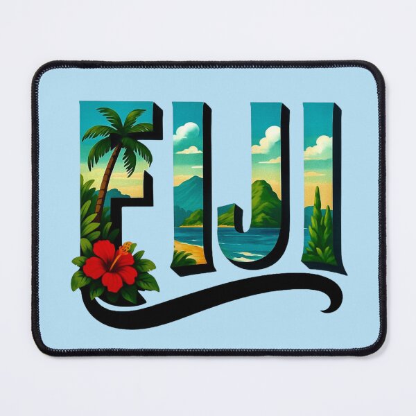Item preview, Fiji - Tropical Island Typography Art designed and sold by Myra365Art.