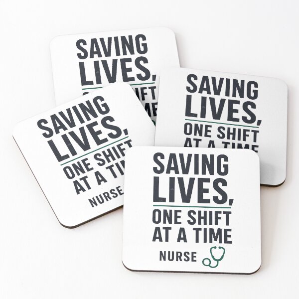 Item preview, Saving Lives One Shift at a Time | Nurse Quote designed and sold by ArtLineEgypt.