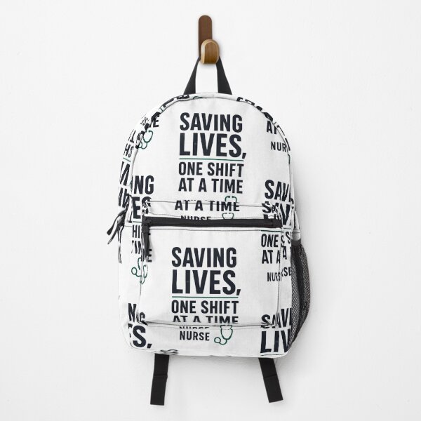 Item preview, Saving Lives One Shift at a Time | Nurse Quote designed and sold by ArtLineEgypt.