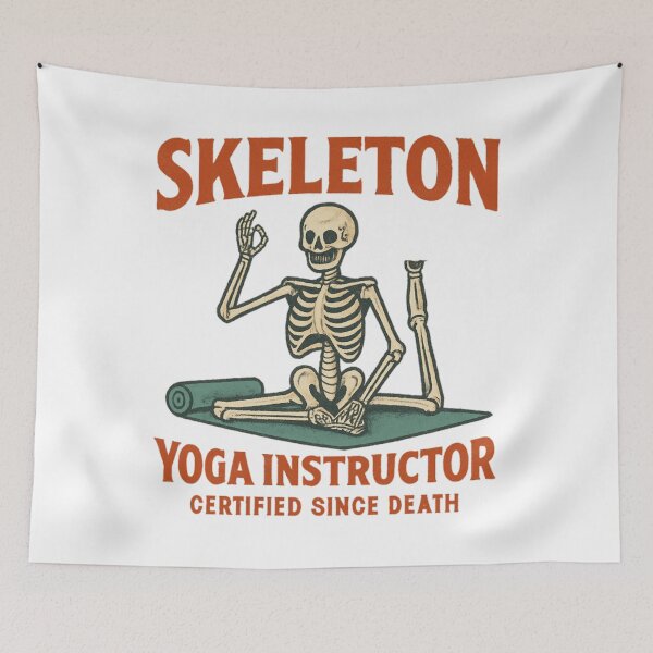 Item preview, Skeleton Yoga Instructor Certified Since Death designed and sold by Moad Fahim.
