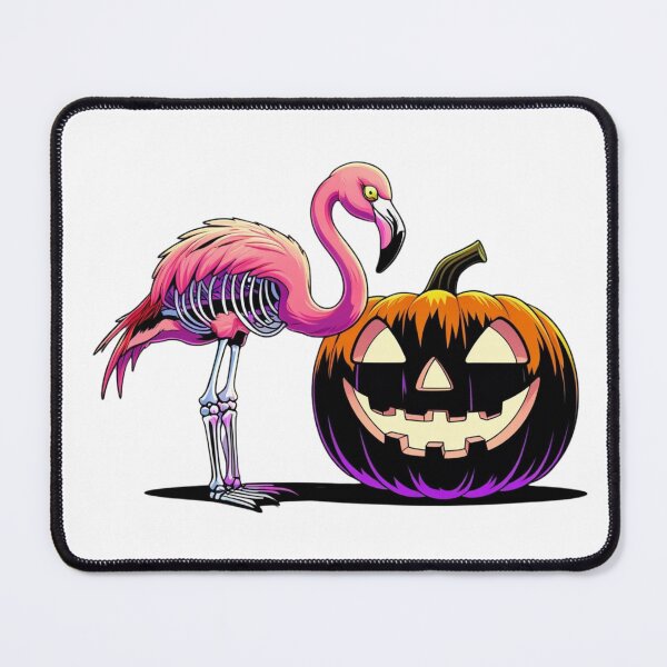 Item preview, Skeleton Flamingo and Pumpkin - Add an Exotic Touch to Your Halloween! designed and sold by StormArte.