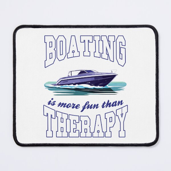 Item preview, Boat Captain Therapy Motorboat Funny Saying designed and sold by MaximWundersee.