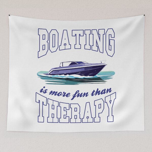 Item preview, Boat Captain Therapy Motorboat Funny Saying designed and sold by MaximWundersee.