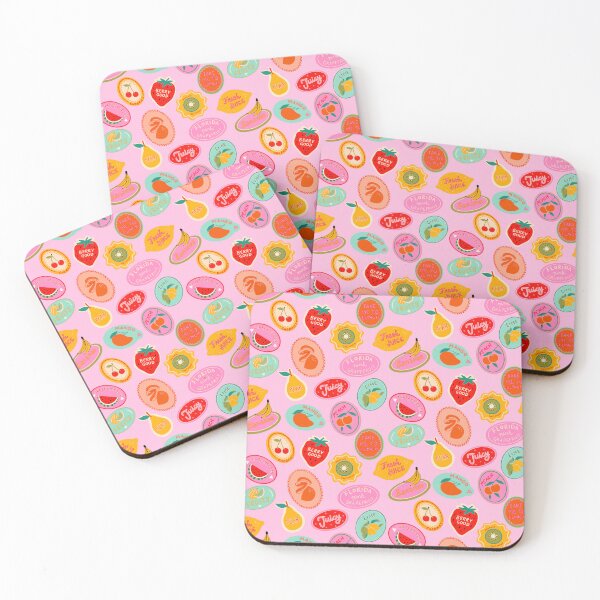 Item preview, Fruits Stickers Pink designed and sold by DafneDStudio.