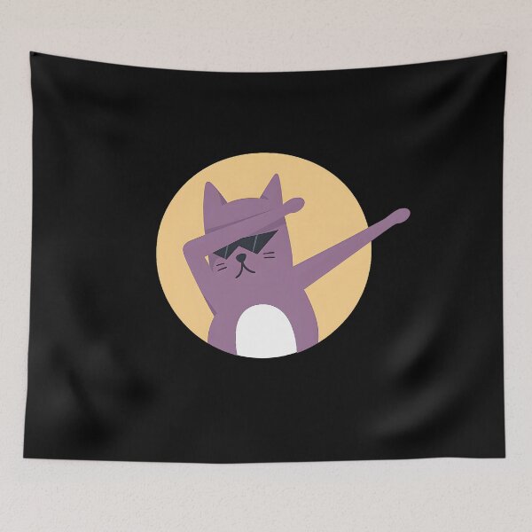 Item preview, Funny Dabbing Cat With Sunglasses Cool Dance Meme Design designed and sold by DrawHandArt.