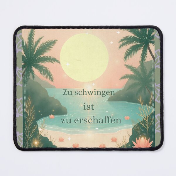 Item preview, Schwingen ist Schaffen – Heiliger Tropischer Sonnenuntergang designed and sold by aluzia.design.