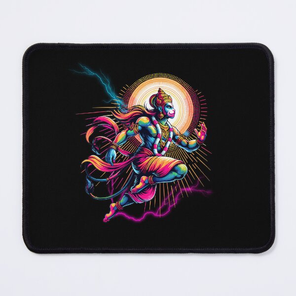 Item preview, Yoga merch with psychedelic hindu Indian lord Hanuman version 89a diwali,rangoli, indian festival design 55 designed and sold by mndesignworx.