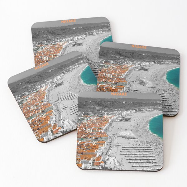 Item preview, Nazaré Coastline - Orange Rooftops and Turquoise Waters designed and sold by Clavivs.